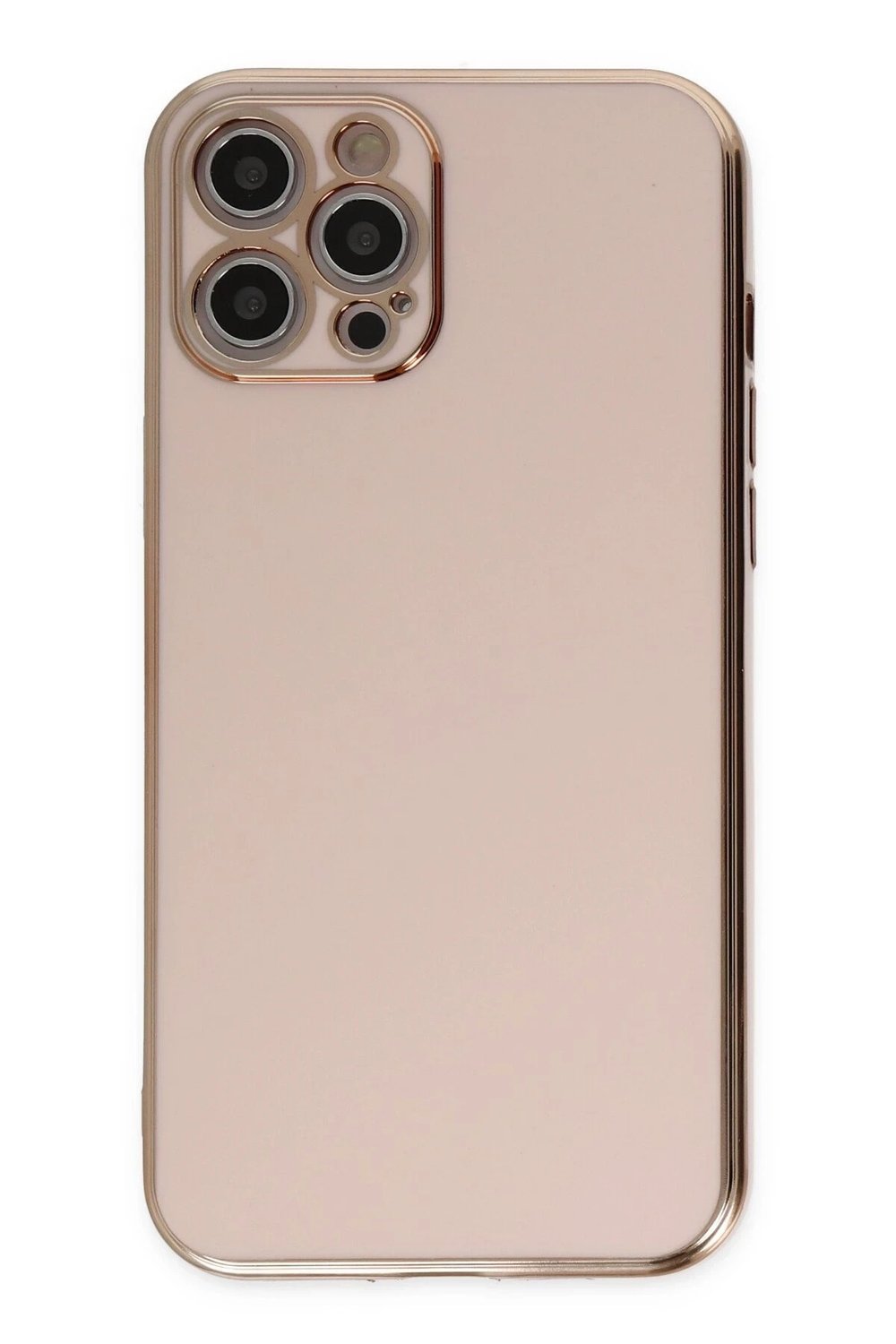 Mey İthalat®  iPhone 12 Pro Max Kılıf Volet Silikon - Pembe