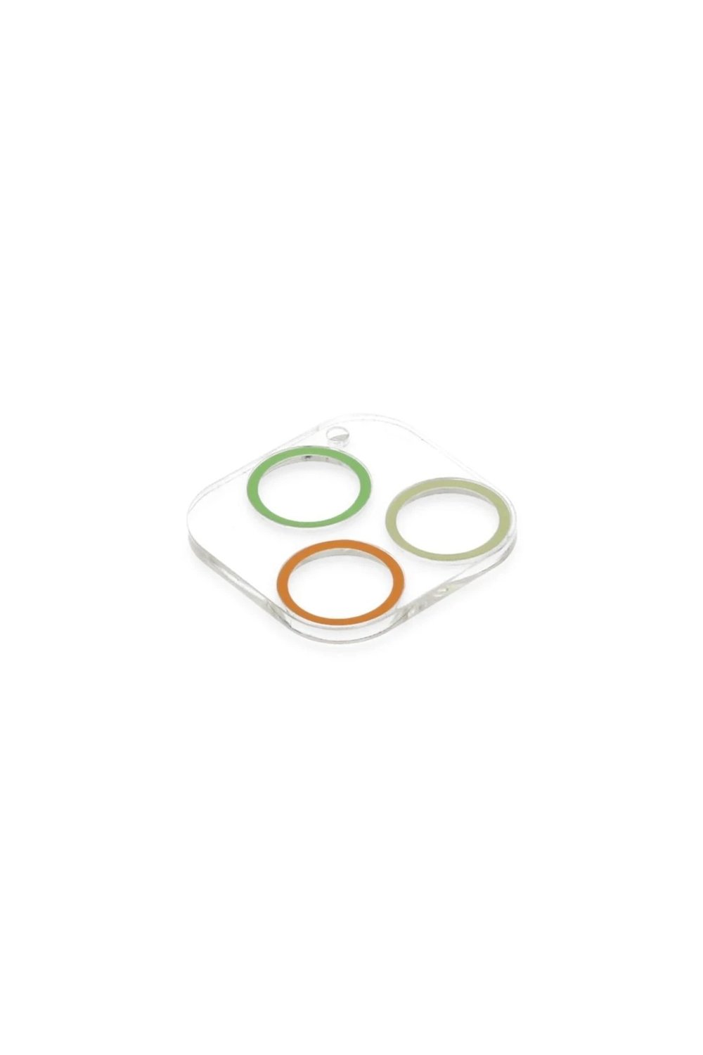 Mey İthalat®  iPhone 12 Pro Max Renkli Kamera Lens Koruma Cam - Sarı-Turuncu