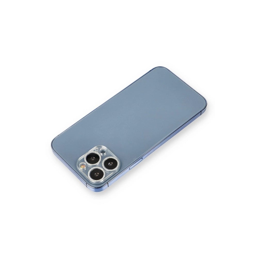 Mey İthalat®  iPhone 12 Pro Shine Kamera Lens Koruma Cam - Gümüş