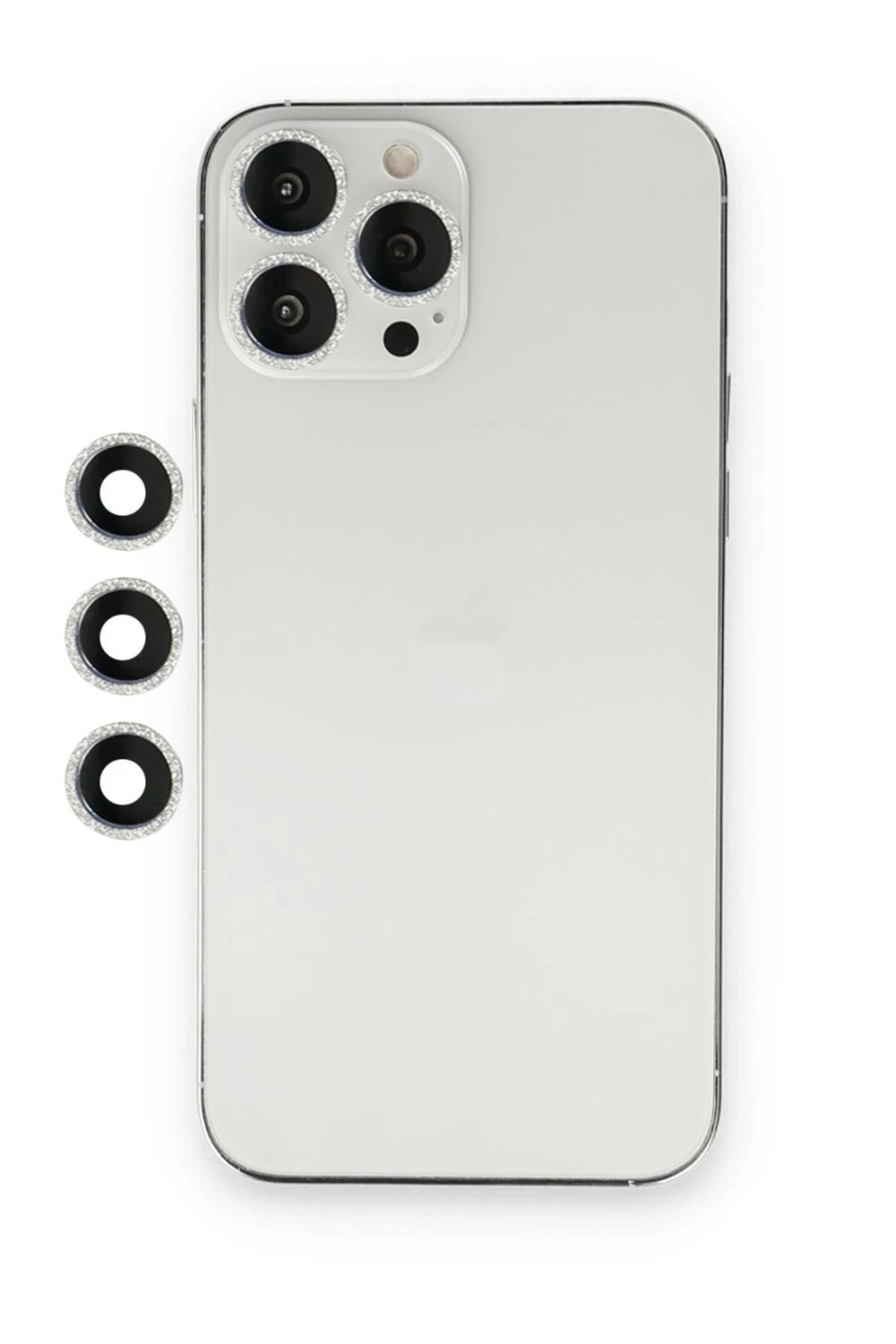 Mey İthalat®  iPhone 12 Pro Shine Kamera Lens - Gümüş