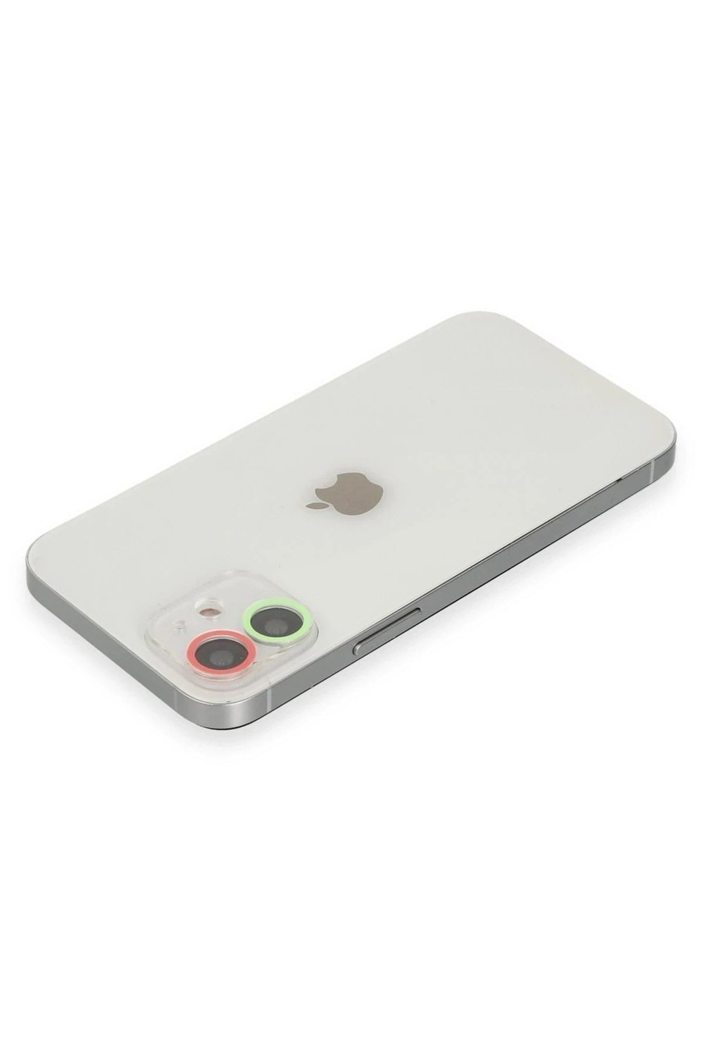 Mey İthalat®  iPhone 12 Renkli Kamera Lens Koruma Cam - Yeşil-Pembe
