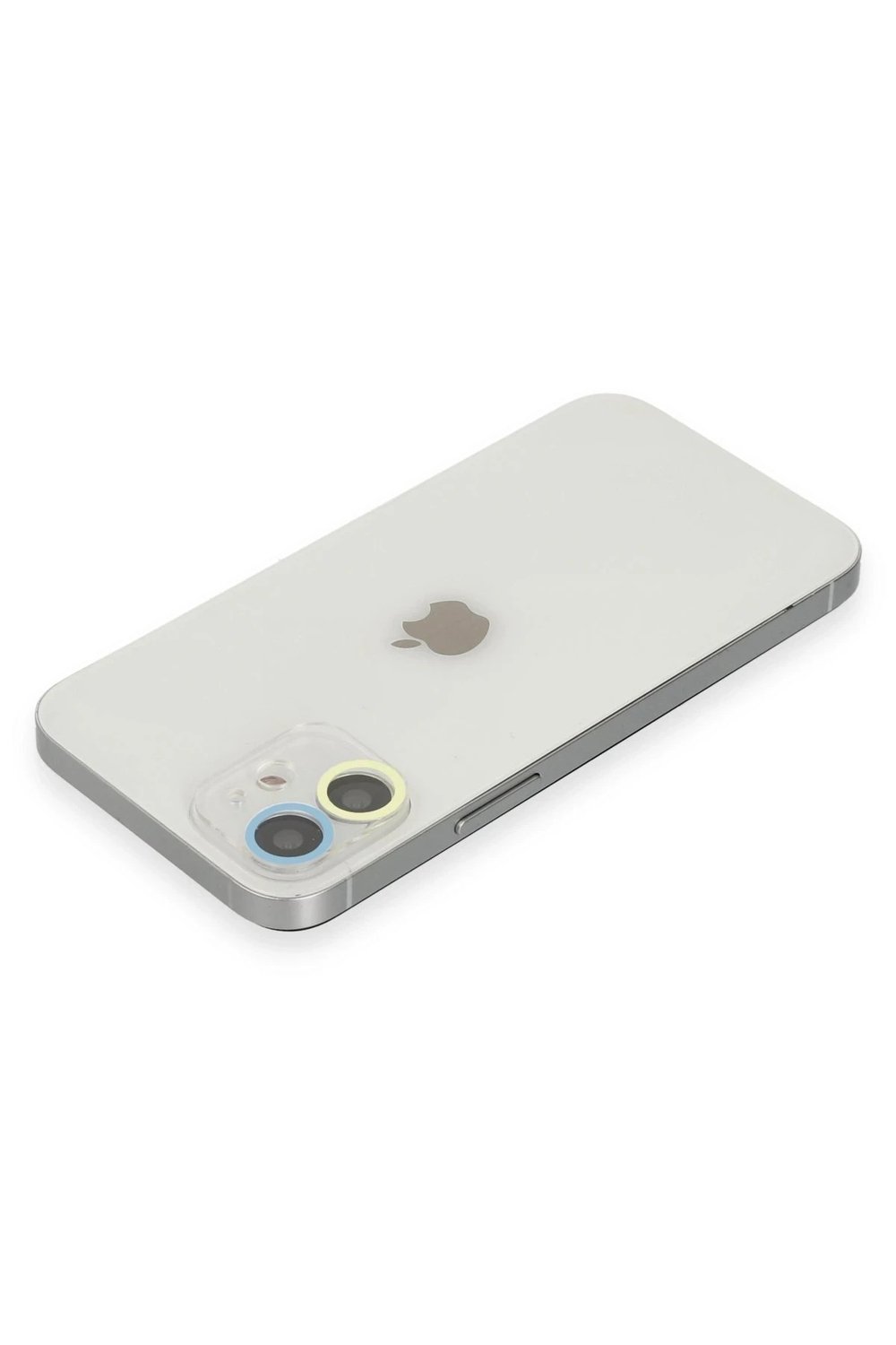 Mey İthalat®  iPhone 12 Renkli Kamera Lens Koruma Cam - Sarı-Mavi