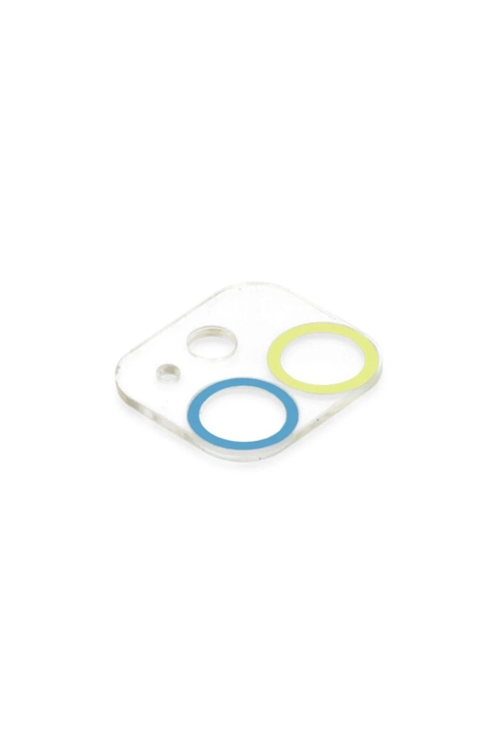 Mey İthalat®  iPhone 12 Renkli Kamera Lens Koruma Cam - Sarı-Mavi