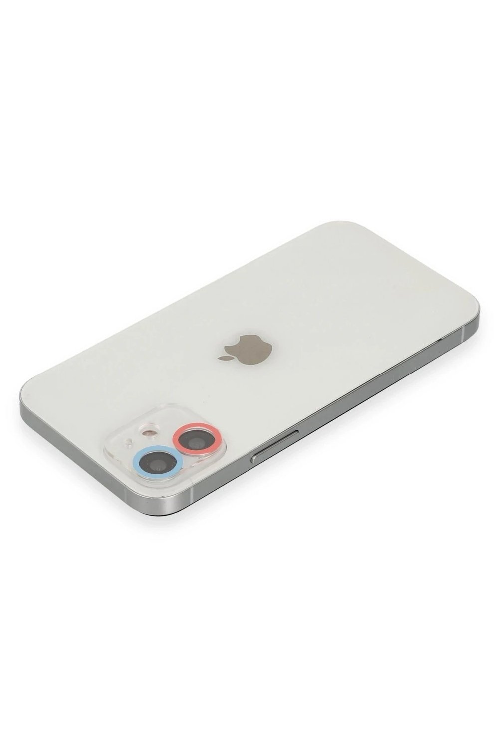 Mey İthalat®  iPhone 12 Renkli Kamera Lens Koruma Cam - Pembe-Mavi