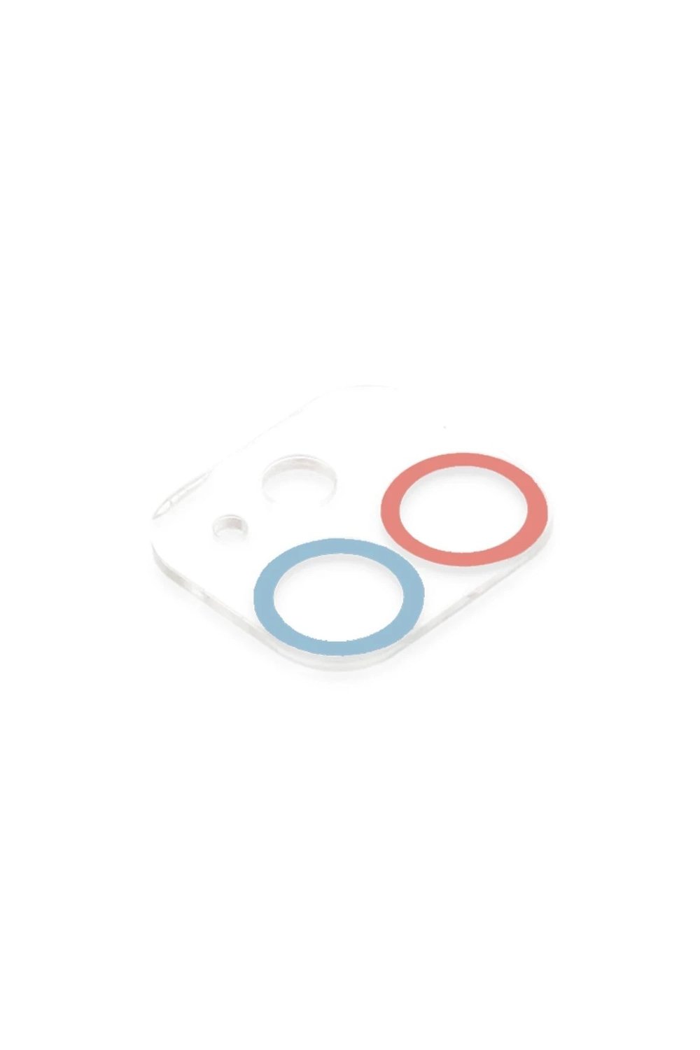 Mey İthalat®  iPhone 12 Renkli Kamera Lens Koruma Cam - Pembe-Mavi