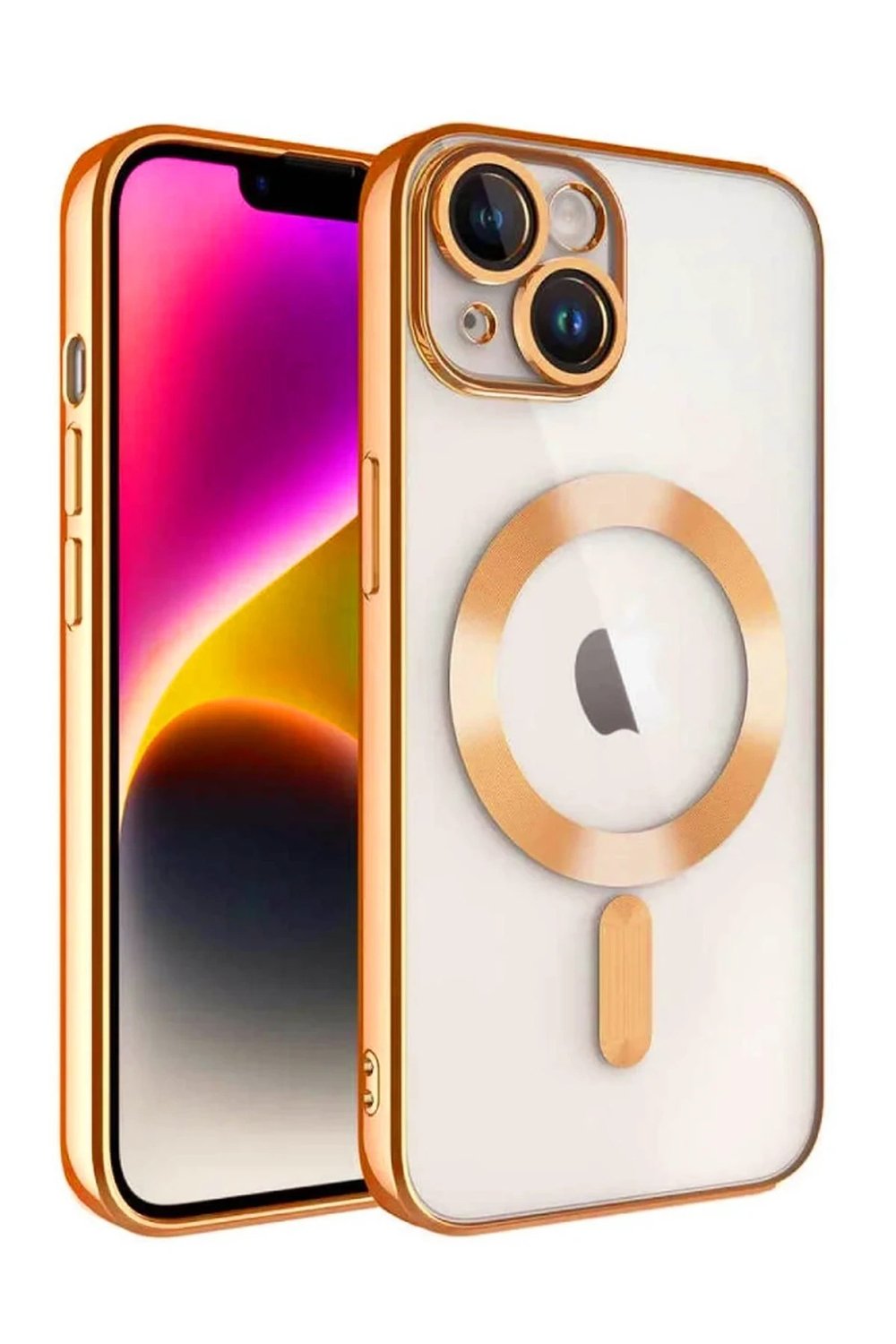 Mey İthalat®  iPhone 13 Kılıf Kross Magneticsafe Kapak - Turuncu