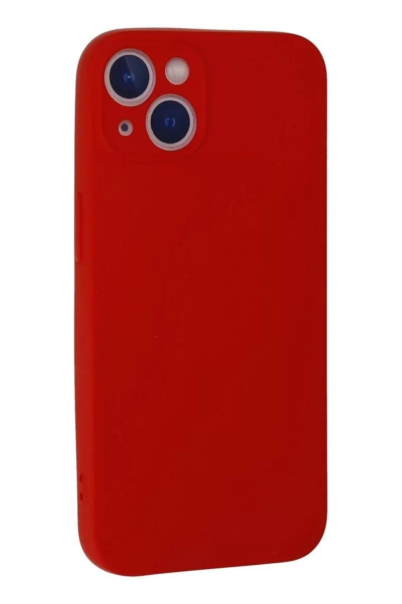 Mey İthalat®  iPhone 13 Mini Kılıf Nano içi Kadife Silikon - Kırmızı