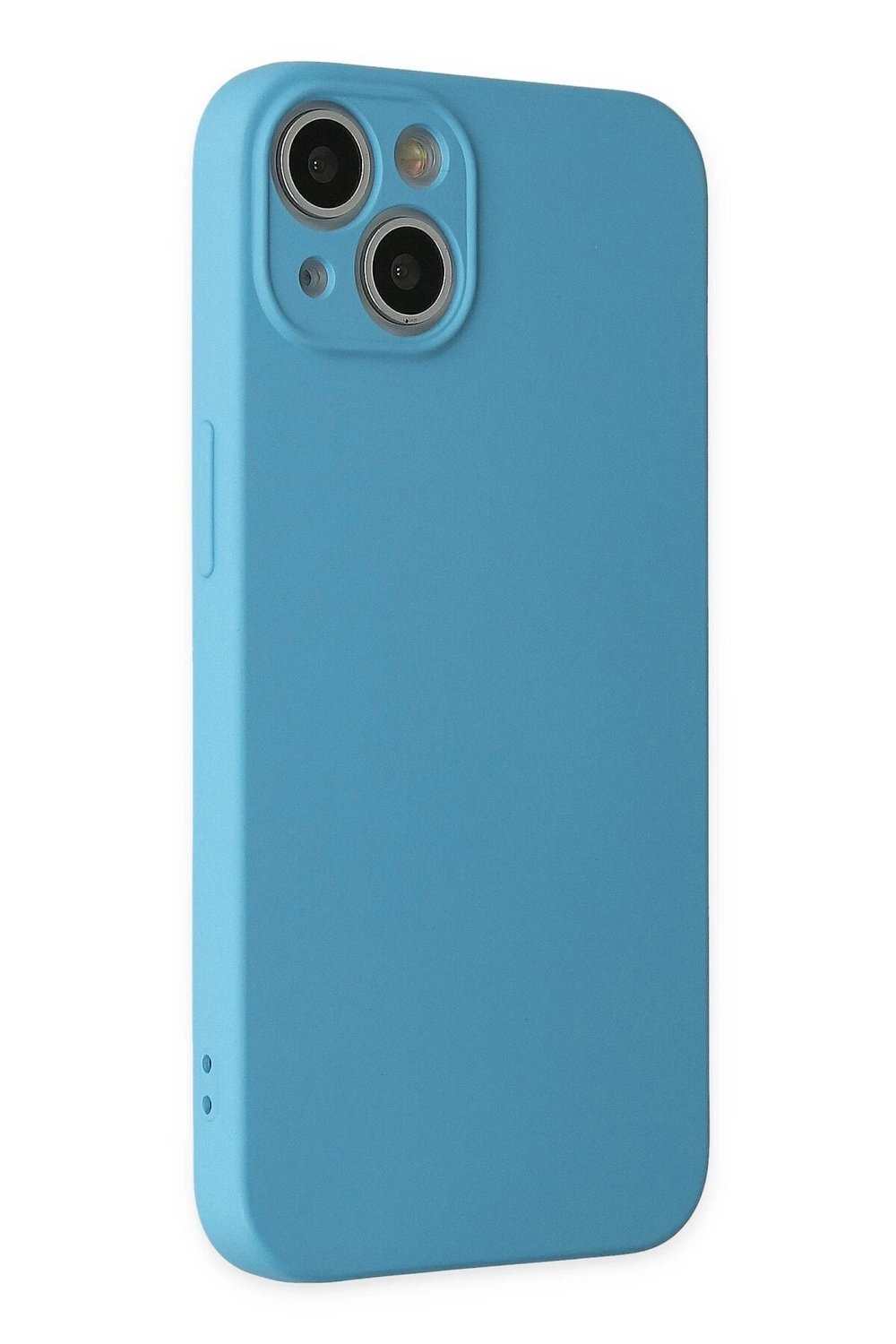 Mey İthalat®  iPhone 13 Mini Kılıf Nano içi Kadife Silikon - Mavi