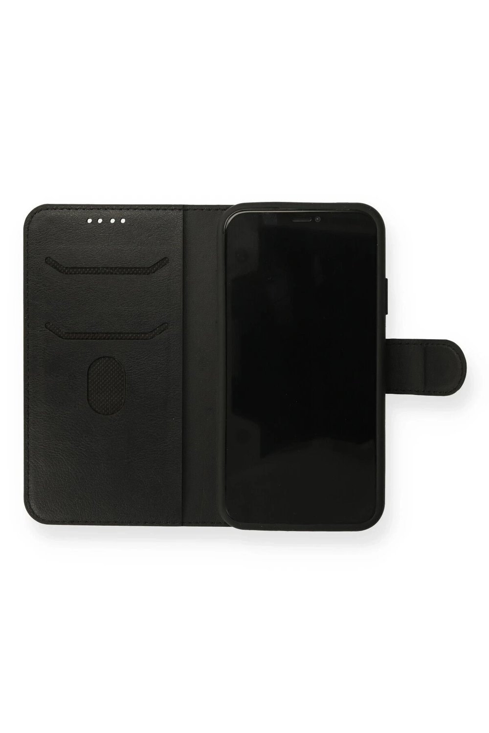 Mey İthalat®  iPhone 13 Mini Kılıf Trend S Plus Kapaklı Kılıf - Siyah