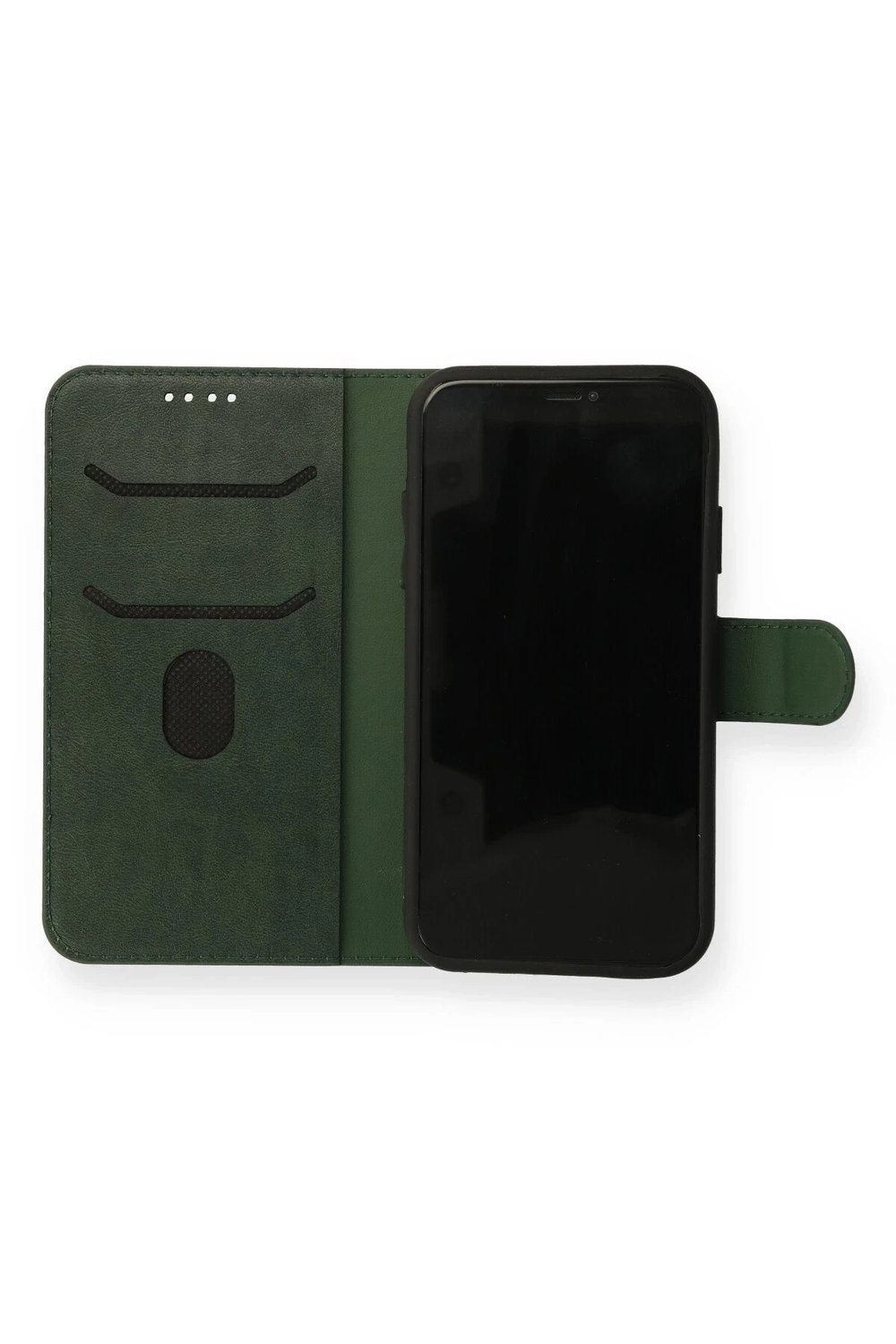 Mey İthalat®  iPhone 13 Mini Kılıf Trend S Plus Kapaklı Kılıf - Yeşil