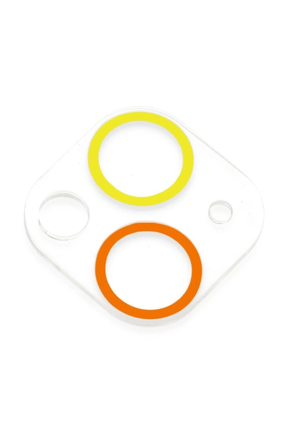 Mey İthalat®  iPhone 13 Mini Renkli Kamera Lens Koruma Cam - Sarı-Turuncu