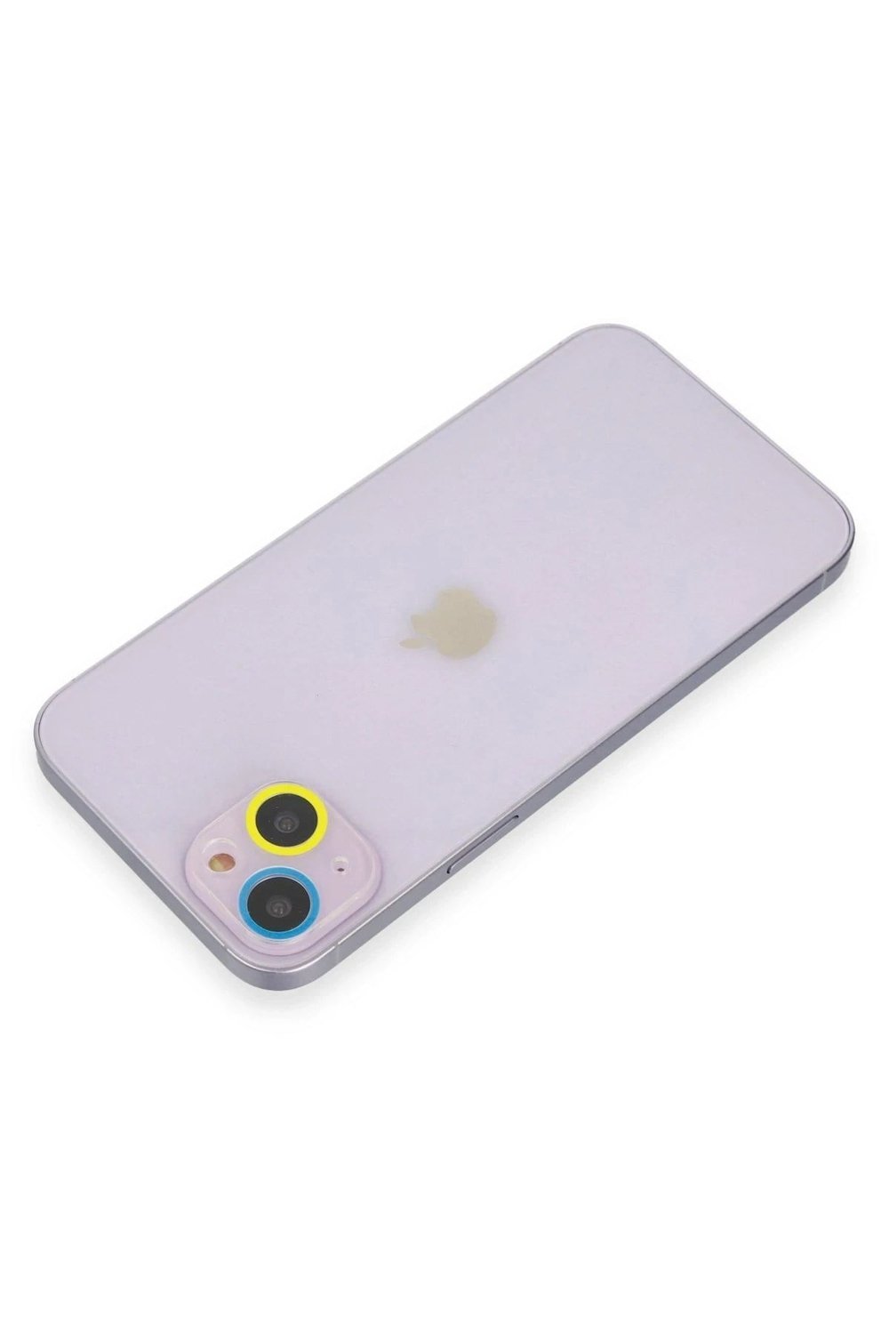 Mey İthalat®  iPhone 13 Mini Renkli Kamera Lens Koruma Cam - Sarı-Mavi