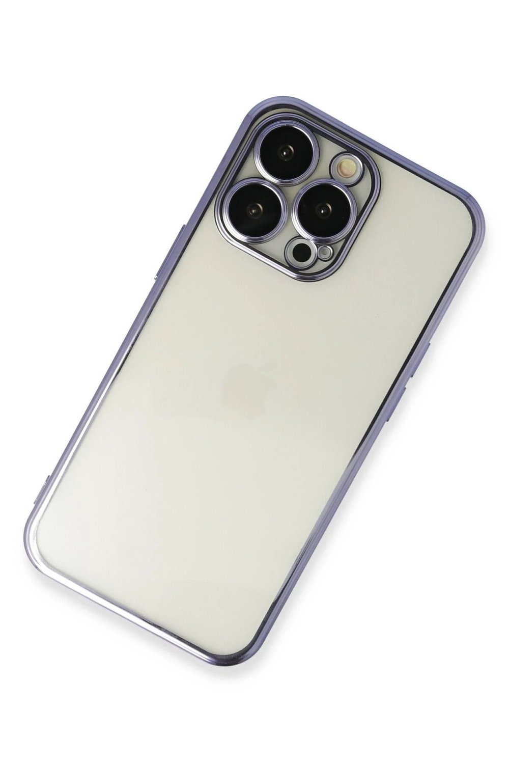 Mey İthalat®  iPhone 13 Pro Kılıf  Lensli Silikon - Mor
