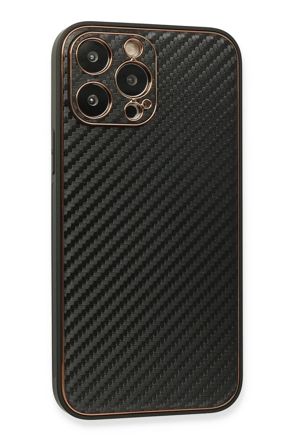 Mey İthalat®  iPhone 13 Pro Kılıf Coco Karbon Silikon - Siyah