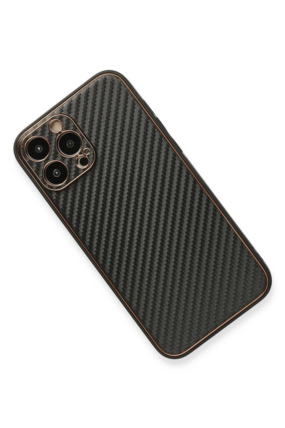 Mey İthalat®  iPhone 13 Pro Kılıf Coco Karbon Silikon - Siyah