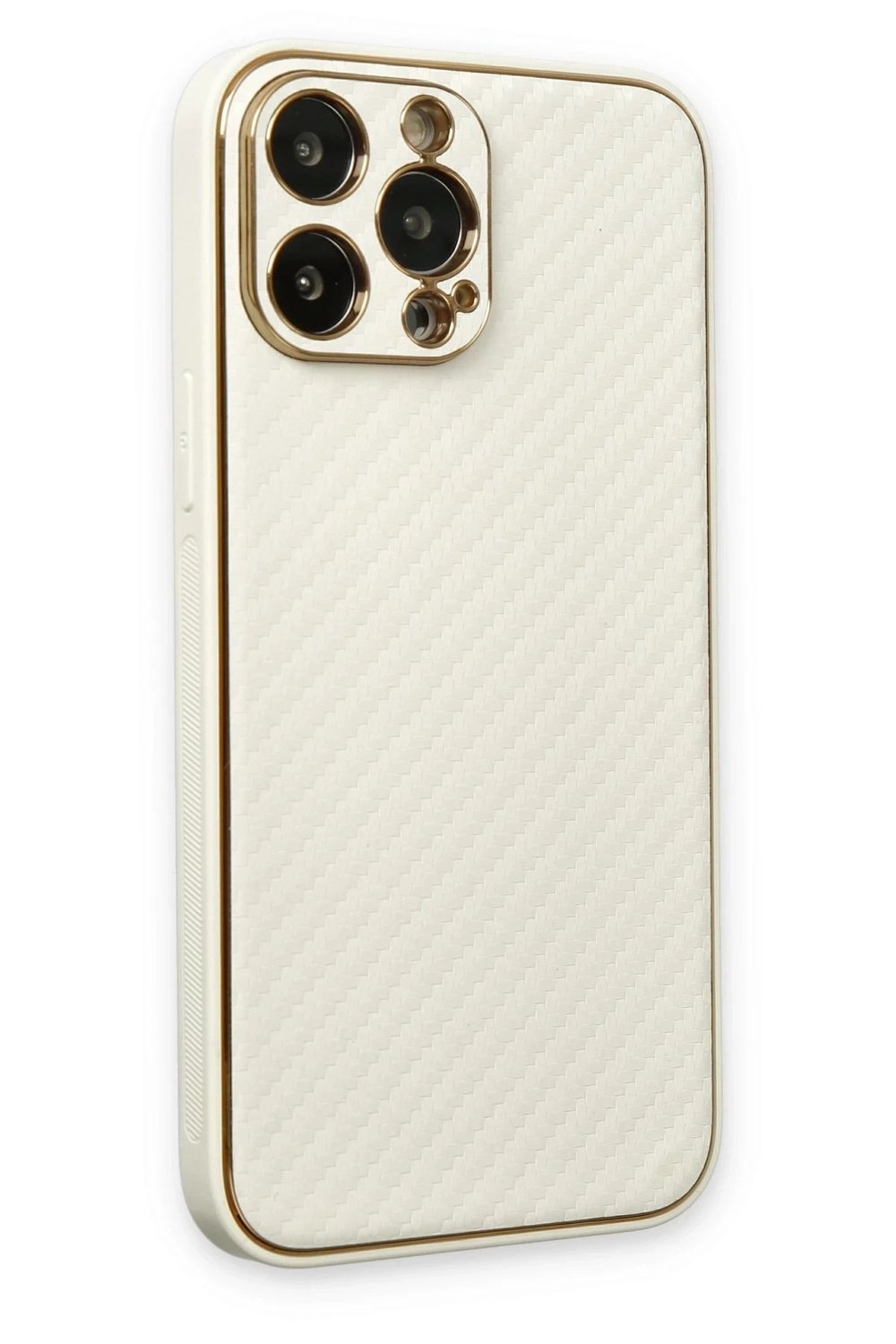 Mey İthalat®  iPhone 13 Pro Kılıf Coco Karbon Silikon - Beyaz