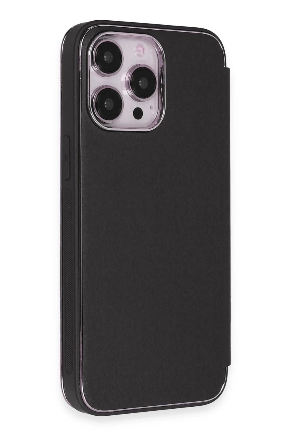 Mey İthalat®  iPhone 13 Pro Kılıf Dolpin Kapaklı - Siyah