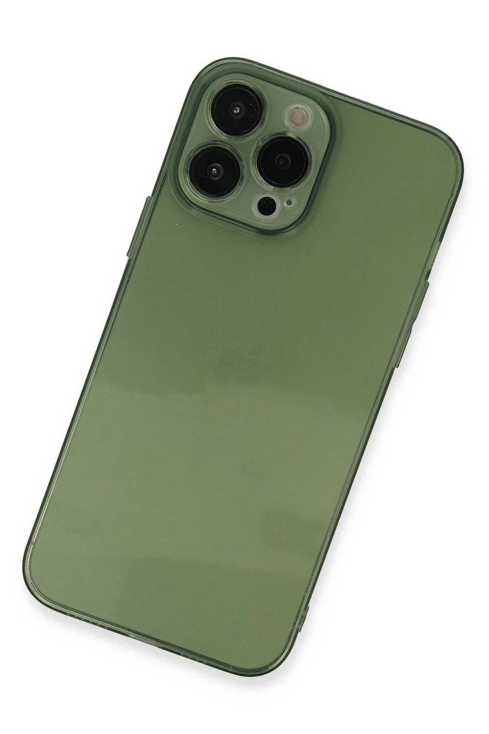 Mey İthalat®  iPhone 13 Pro Kılıf Fly Lens Silikon - Yeşil