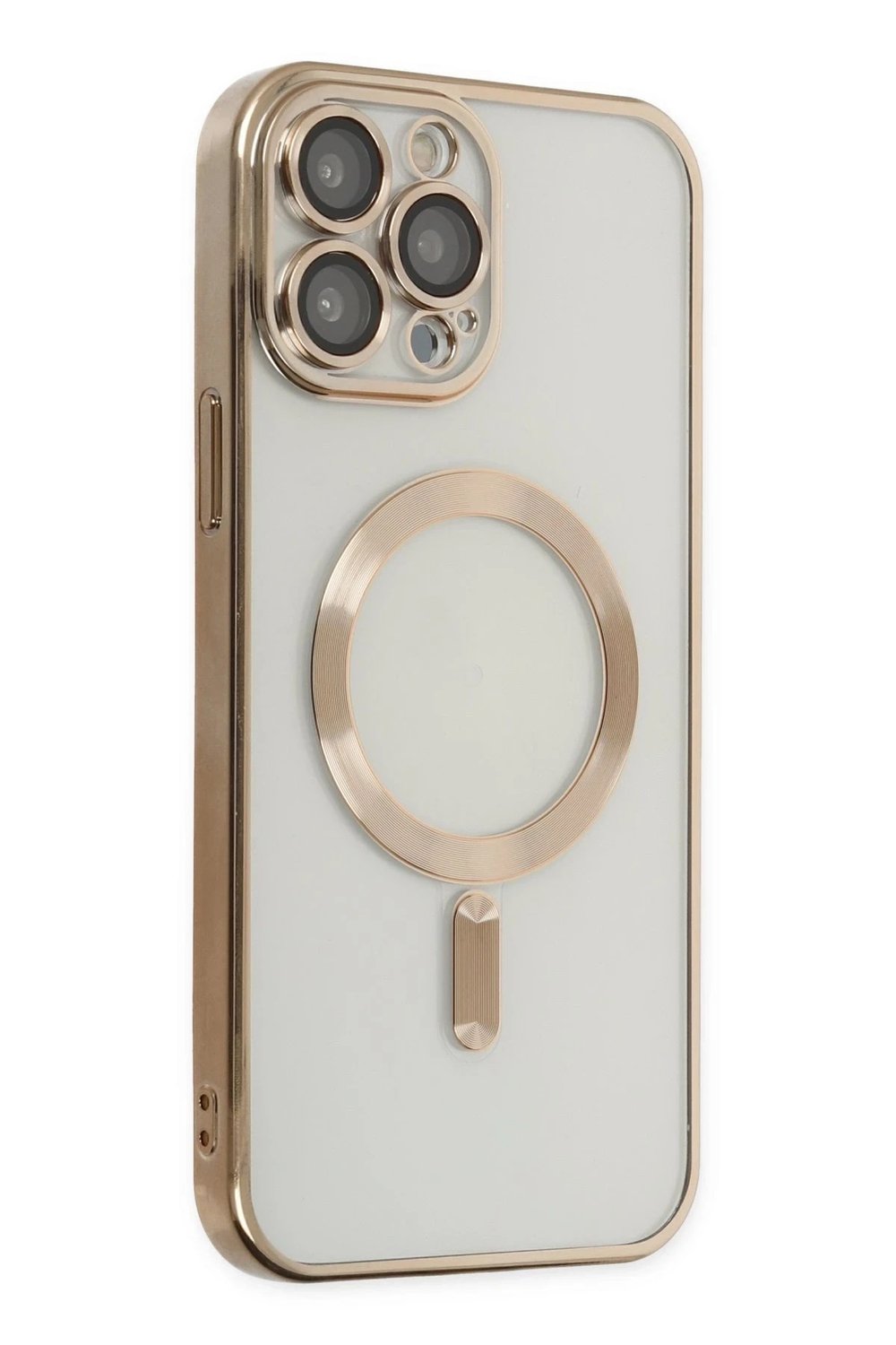 Mey İthalat®  iPhone 13 Pro Kılıf Kross Magneticsafe Kapak - Gold
