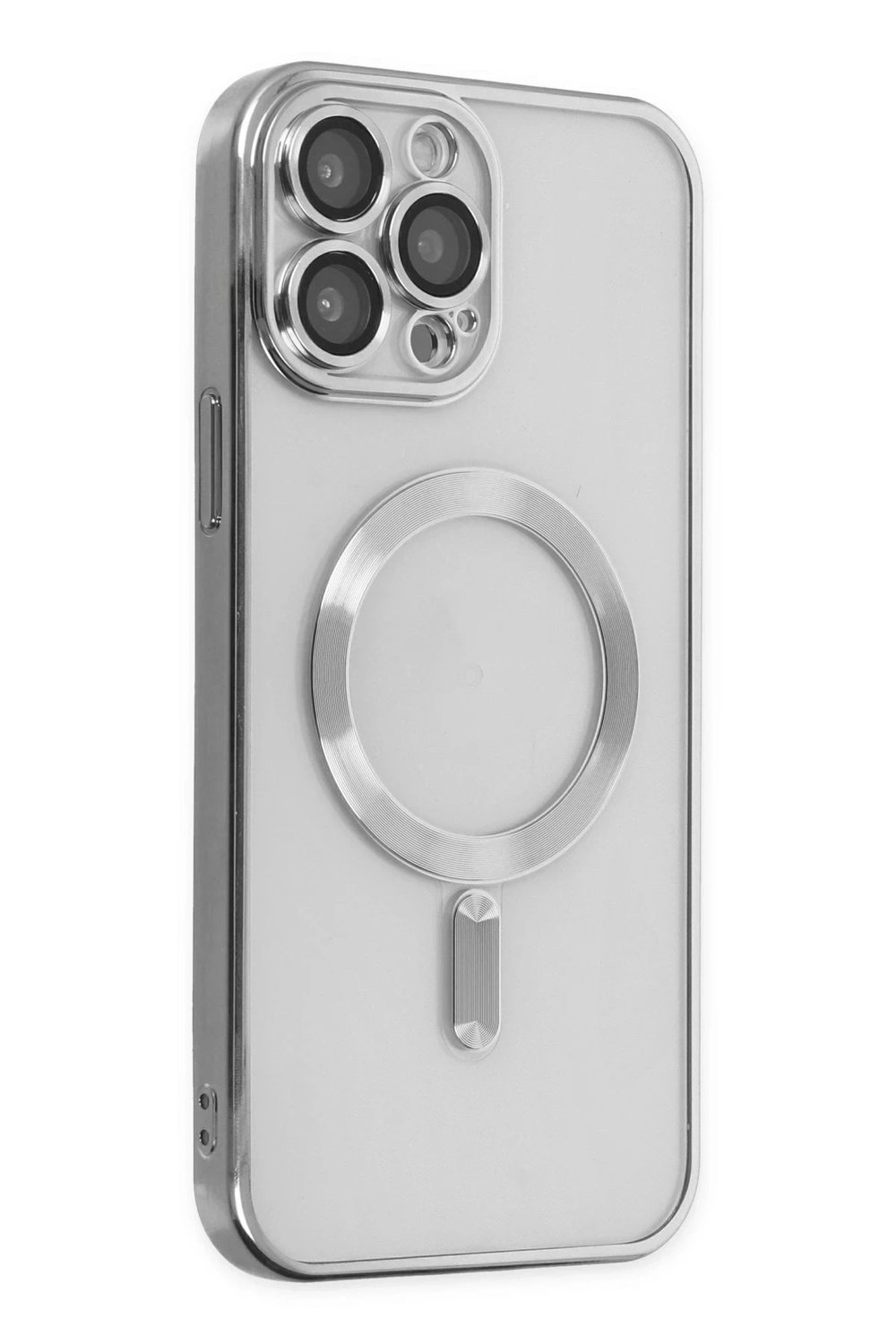 Mey İthalat®  iPhone 13 Pro Kılıf Kross Magneticsafe Kapak - Gümüş