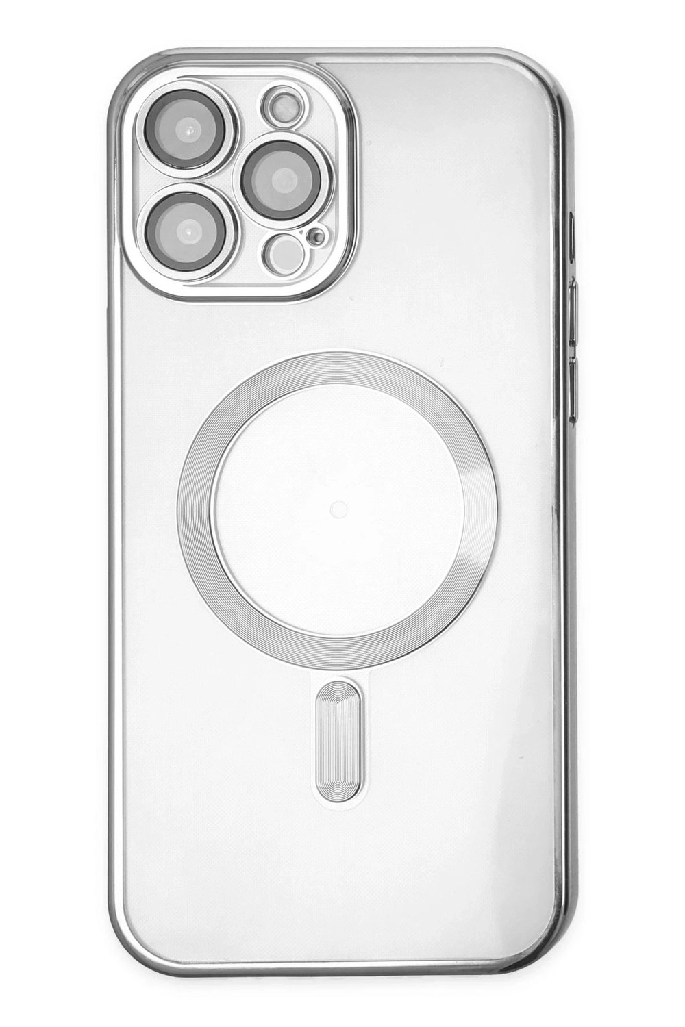 Mey İthalat®  iPhone 13 Pro Kılıf Kross Magneticsafe Kapak - Gümüş