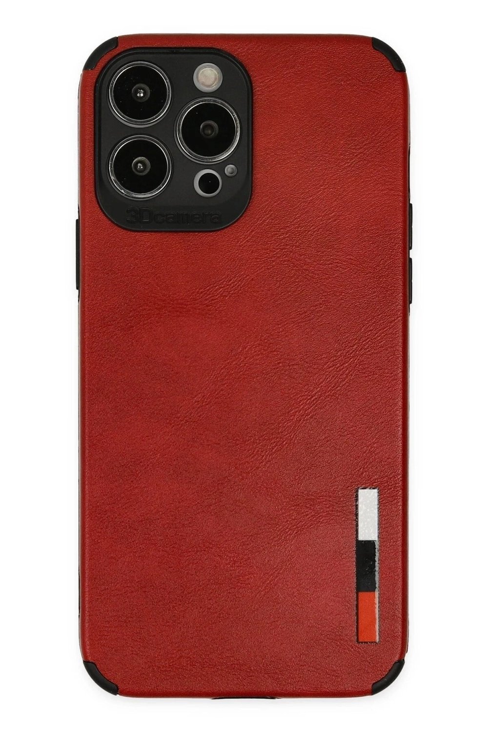 Mey İthalat®  iPhone 13 Pro Kılıf Loop Deri Silikon - Kırmızı