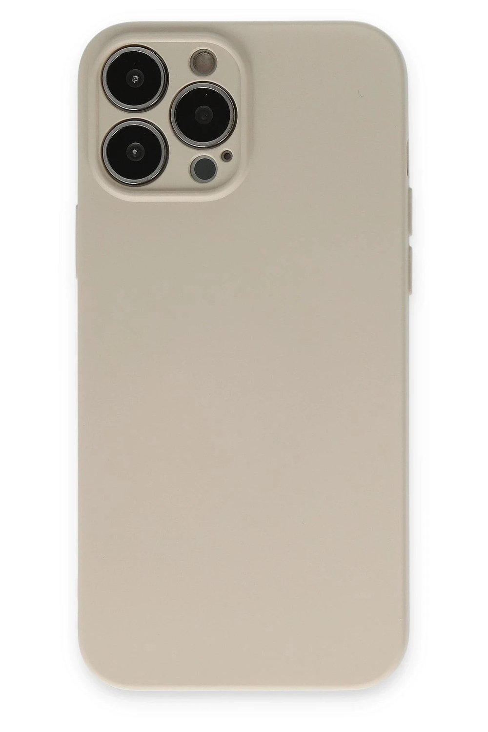 Mey İthalat®  iPhone 13 Pro Kılıf Nano içi Kadife Silikon - Bej