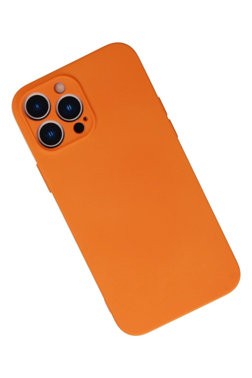 Mey İthalat®  iPhone 13 Pro Kılıf Nano içi Kadife Silikon - Turuncu