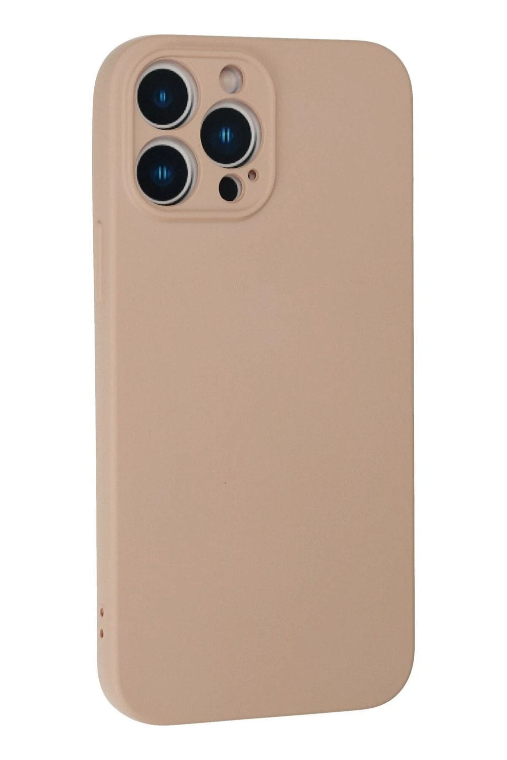 Mey İthalat®  iPhone 13 Pro Kılıf Nano içi Kadife Silikon - Pudra