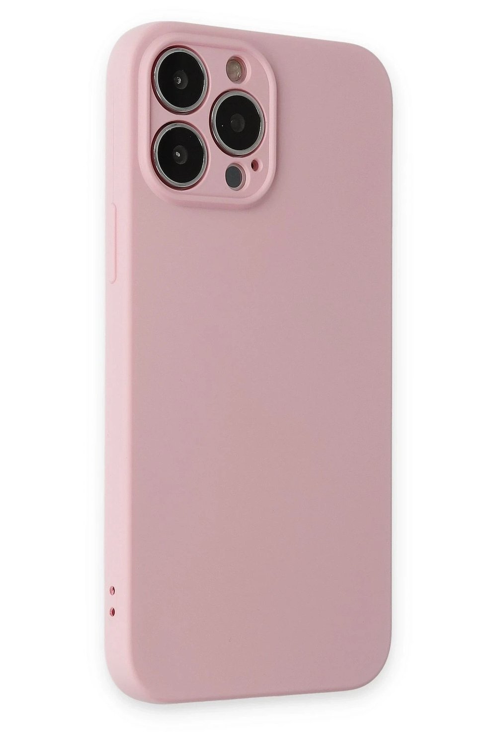 Mey İthalat®  iPhone 13 Pro Kılıf Nano içi Kadife Silikon - Pembe