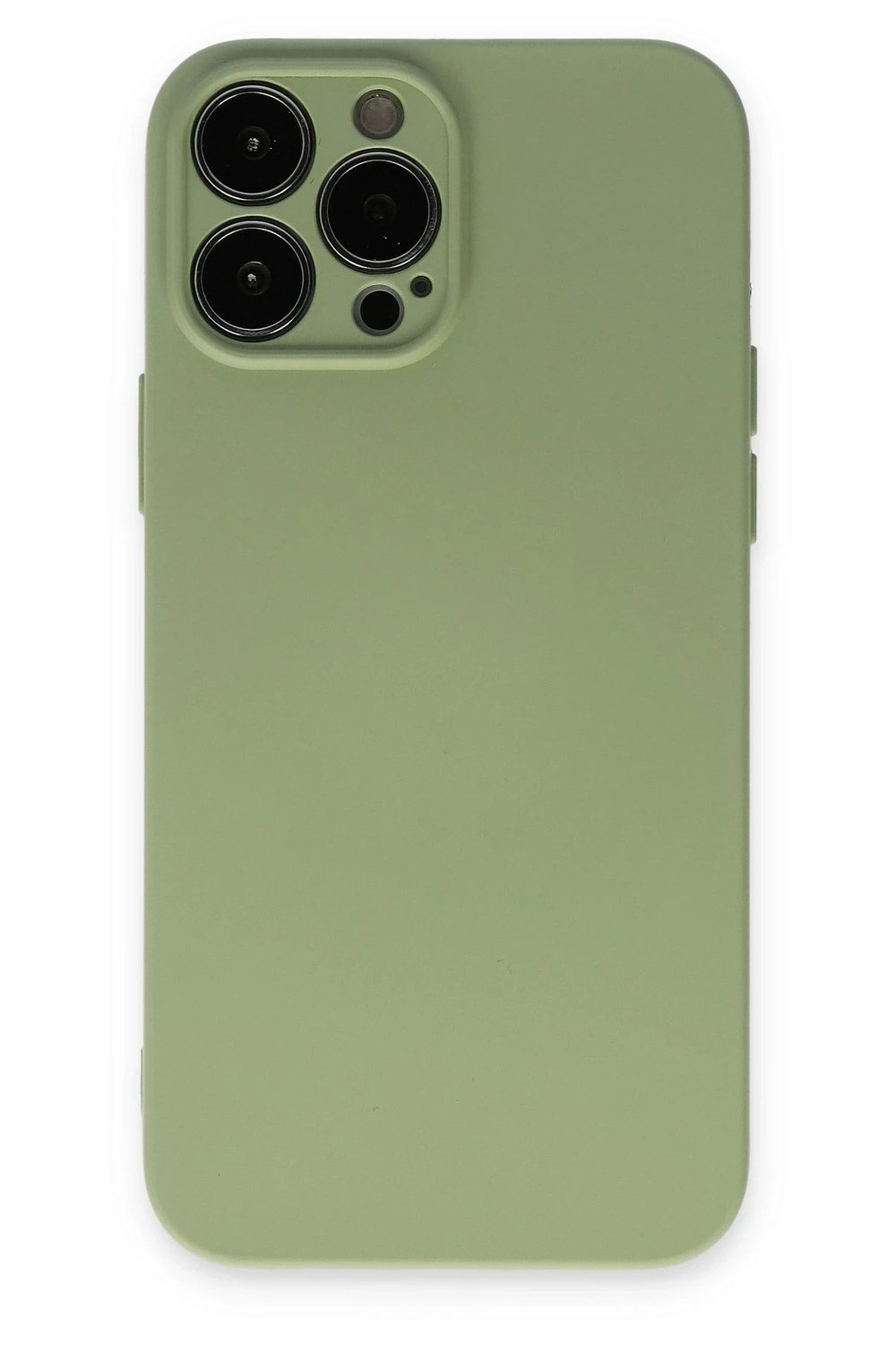 Mey İthalat®  iPhone 13 Pro Kılıf Nano içi Kadife Silikon - Yeşil