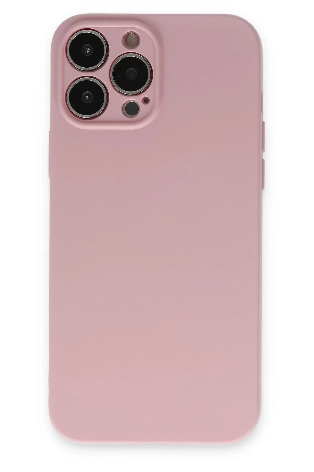 Mey İthalat®  iPhone 13 Pro Kılıf Nano içi Kadife Silikon - Pembe