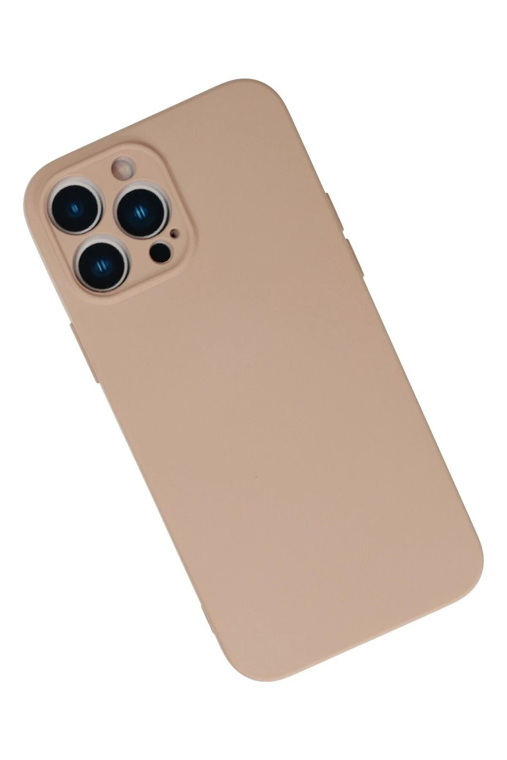 Mey İthalat®  iPhone 13 Pro Kılıf Nano içi Kadife Silikon - Pudra