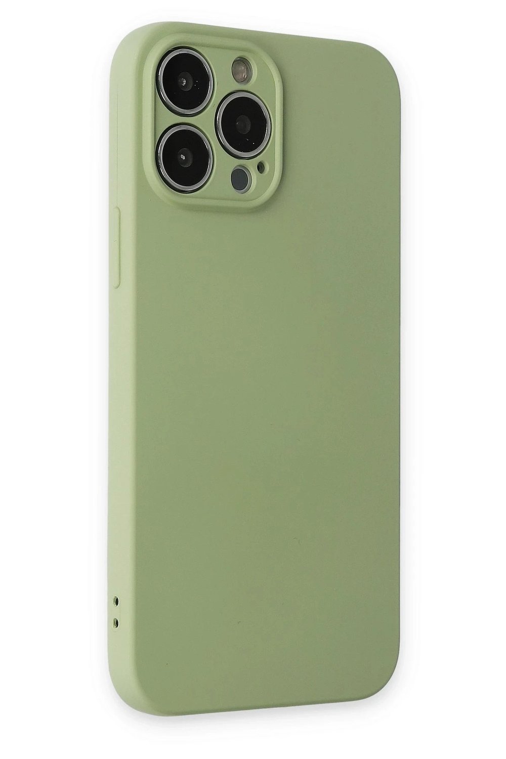 Mey İthalat®  iPhone 13 Pro Kılıf Nano içi Kadife Silikon - Yeşil