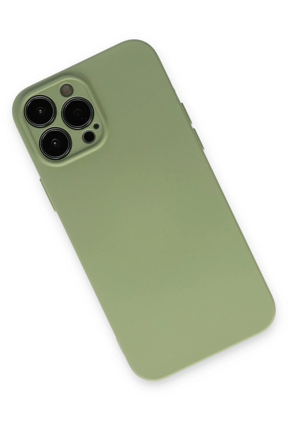 Mey İthalat®  iPhone 13 Pro Kılıf Nano içi Kadife Silikon - Yeşil