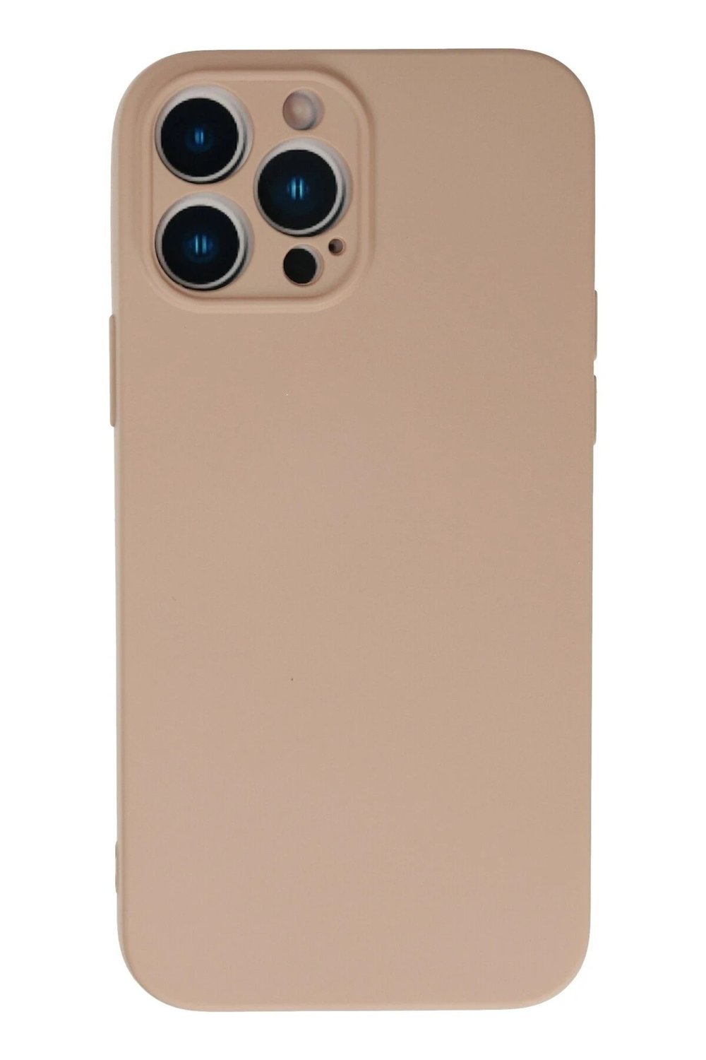 Mey İthalat®  iPhone 13 Pro Kılıf Nano içi Kadife Silikon - Pudra