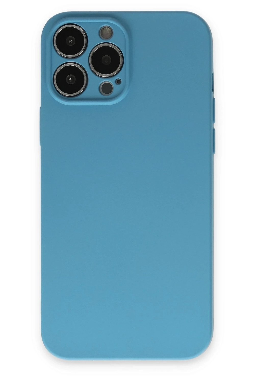 Mey İthalat®  iPhone 13 Pro Kılıf Nano içi Kadife Silikon - Mavi