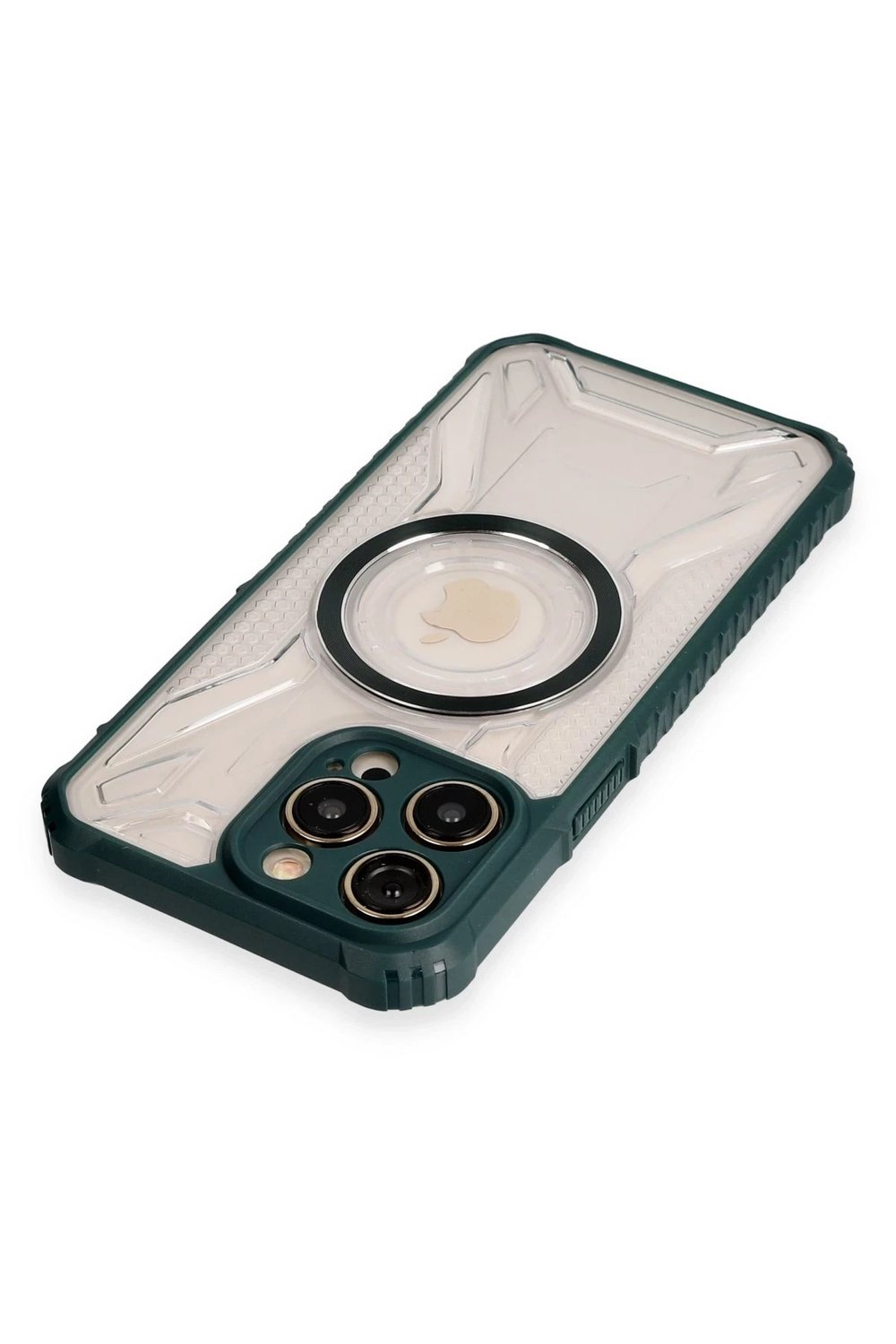 Mey İthalat®  iPhone 13 Pro Kılıf Prag Magneticsafe Kapak - Koyu Yeşil