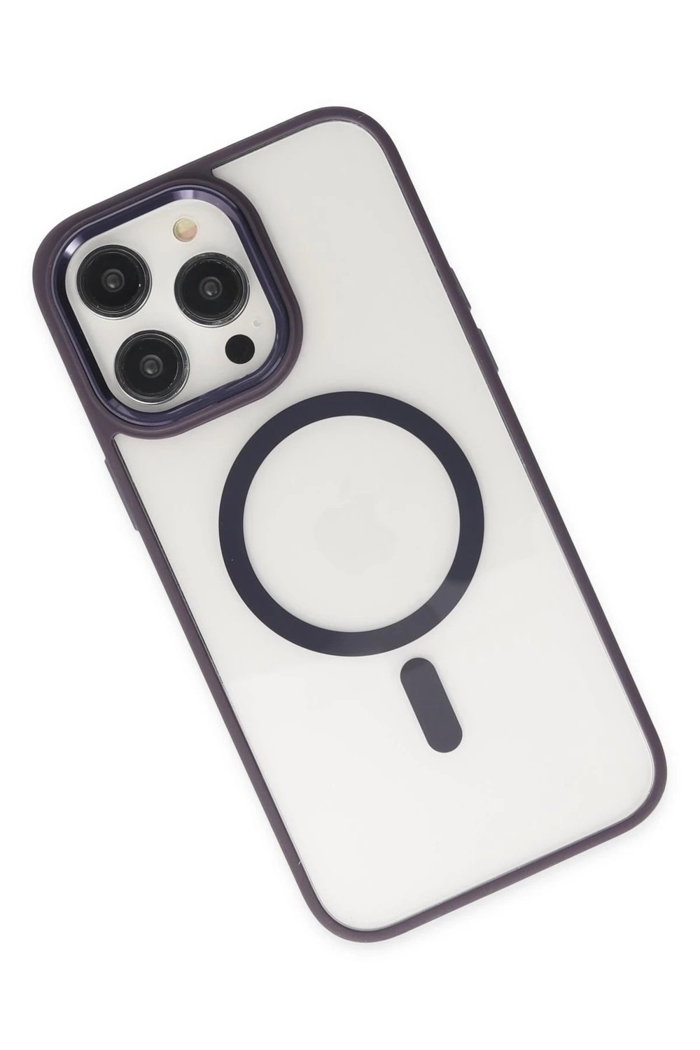 Mey İthalat®  iPhone 13 Pro Kılıf Room Magneticsafe Silikon - Derin Mor