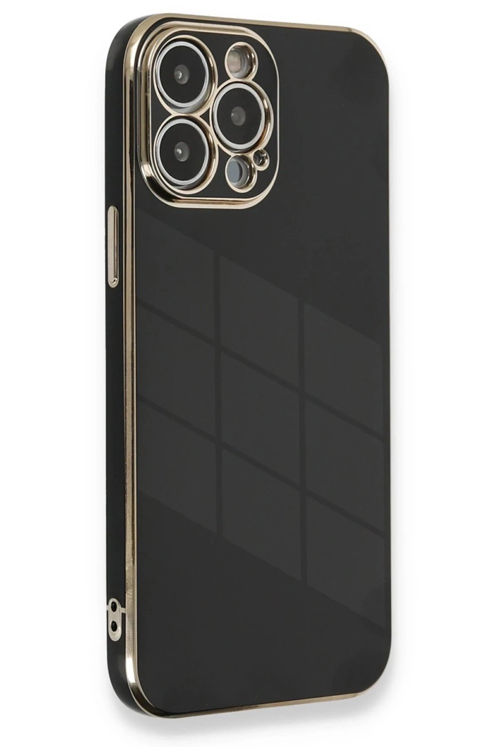 Mey İthalat®  iPhone 13 Pro Kılıf Volet Silikon - Siyah