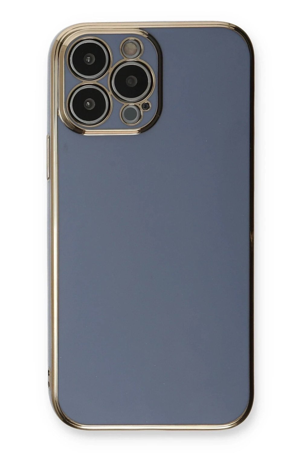Mey İthalat®  iPhone 13 Pro Kılıf Volet Silikon - Mavi