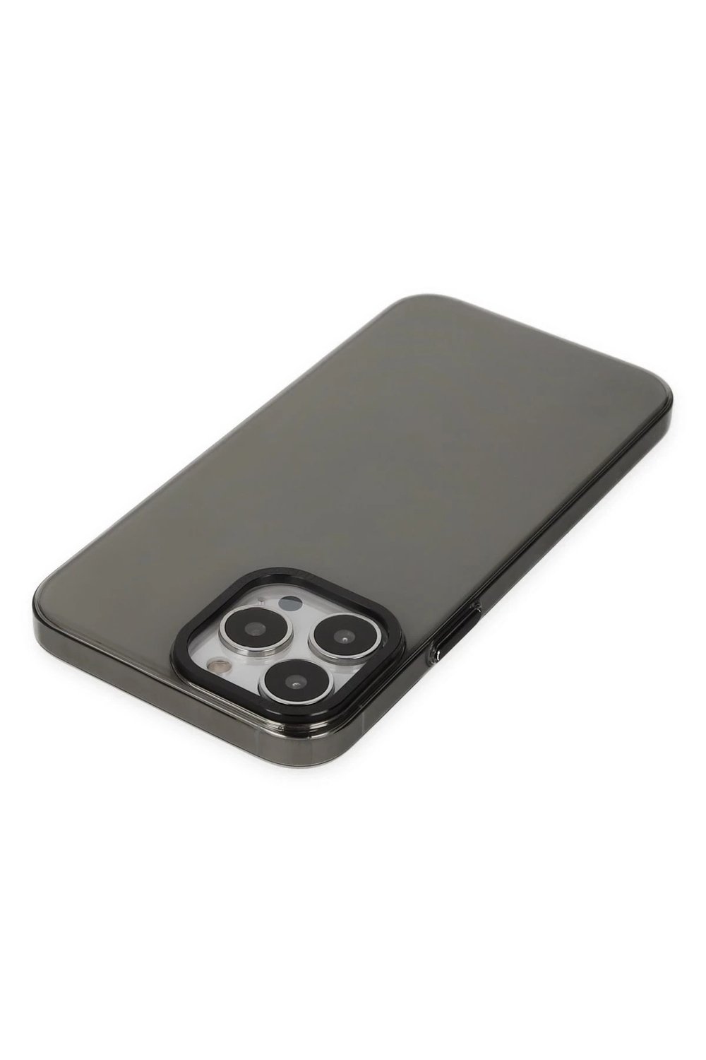 Mey İthalat®  iPhone 13 Pro Max Kılıf Anka PC Sert Metal Kapak - Siyah