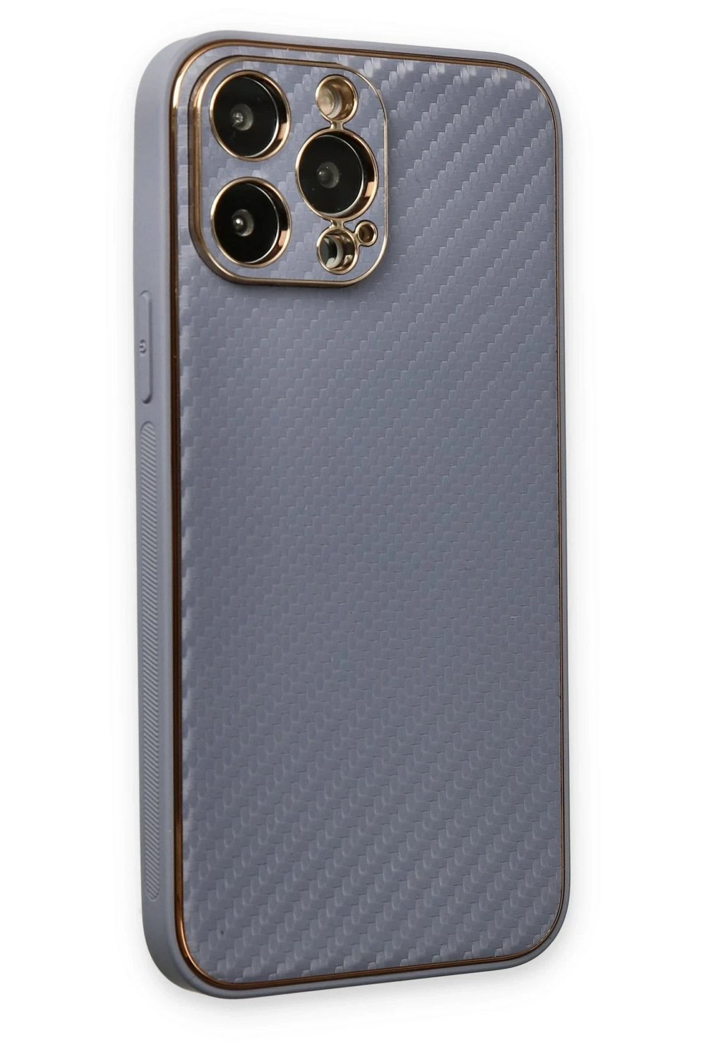 Mey İthalat®  iPhone 13 Pro Max Kılıf Coco Karbon Silikon - Gri