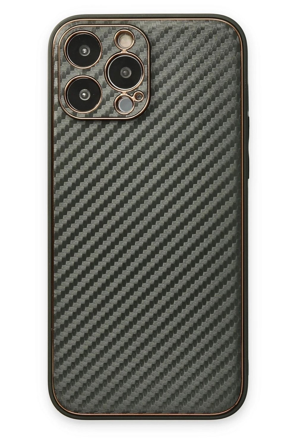 Mey İthalat®  iPhone 13 Pro Max Kılıf Coco Karbon Silikon - Füme