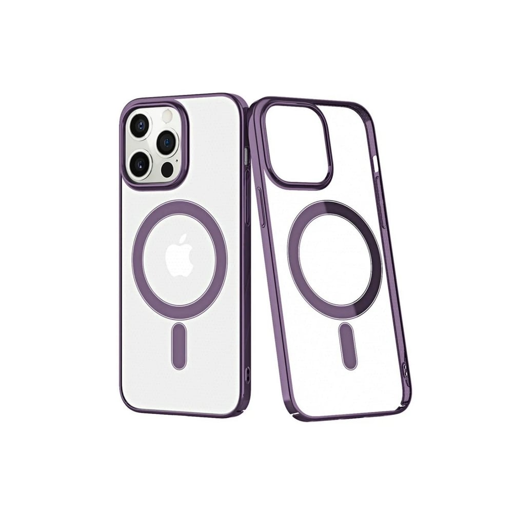 Mey İthalat®  iPhone 13 Pro Max Kılıf Element Magneticsafe Sert Kapak - Derin Mor