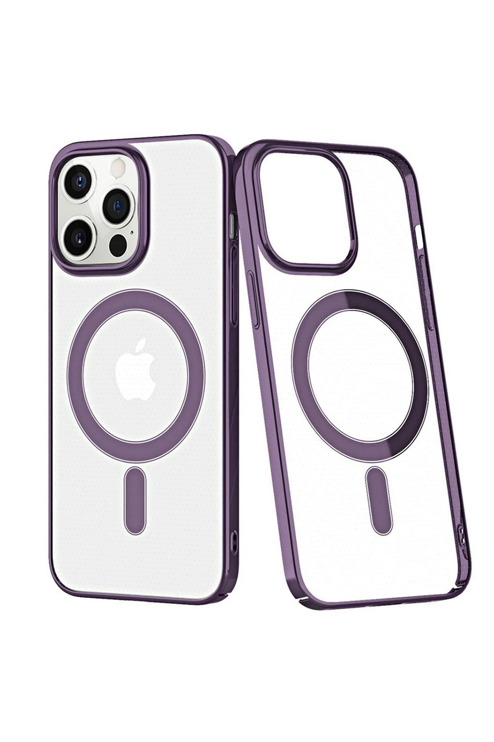 Mey İthalat®  iPhone 13 Pro Max Kılıf Element Magneticsafe Sert Kapak - Derin Mor
