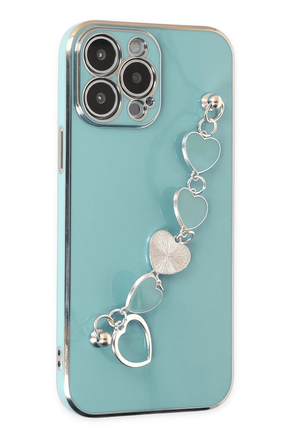 Mey İthalat®  iPhone 13 Pro Max Kılıf Esila Silikon - Su Yeşili