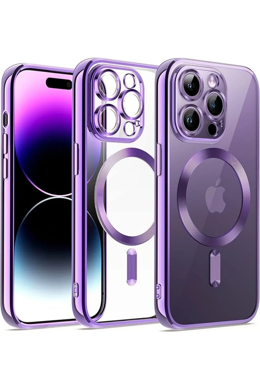 Mey İthalat®  iPhone 13 Pro Max Kılıf Kross Magneticsafe Kapak - Mor
