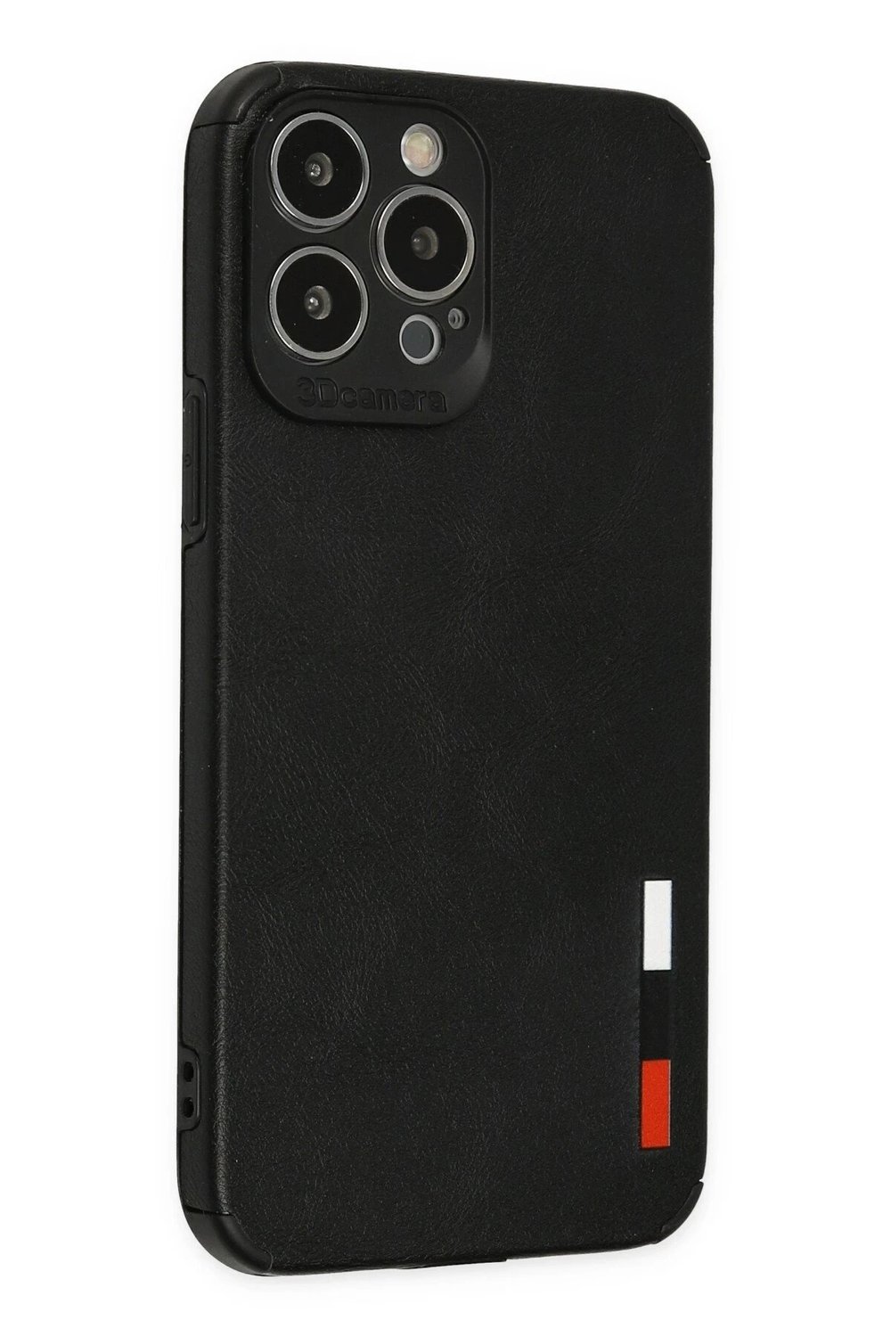Mey İthalat®  iPhone 13 Pro Max Kılıf Loop Deri Silikon - Siyah