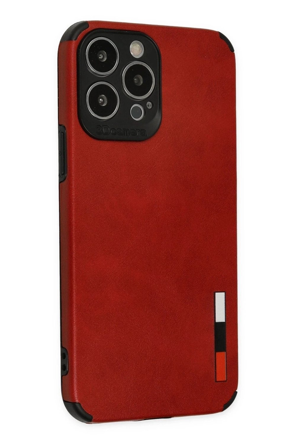 Mey İthalat®  iPhone 13 Pro Max Kılıf Loop Deri Silikon - Kırmızı